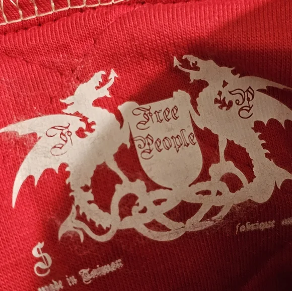 FREE PEOPLE Women Fair Isle Reindeer Hooded Quilted Red Beige Vest S - Picture 8 of 8